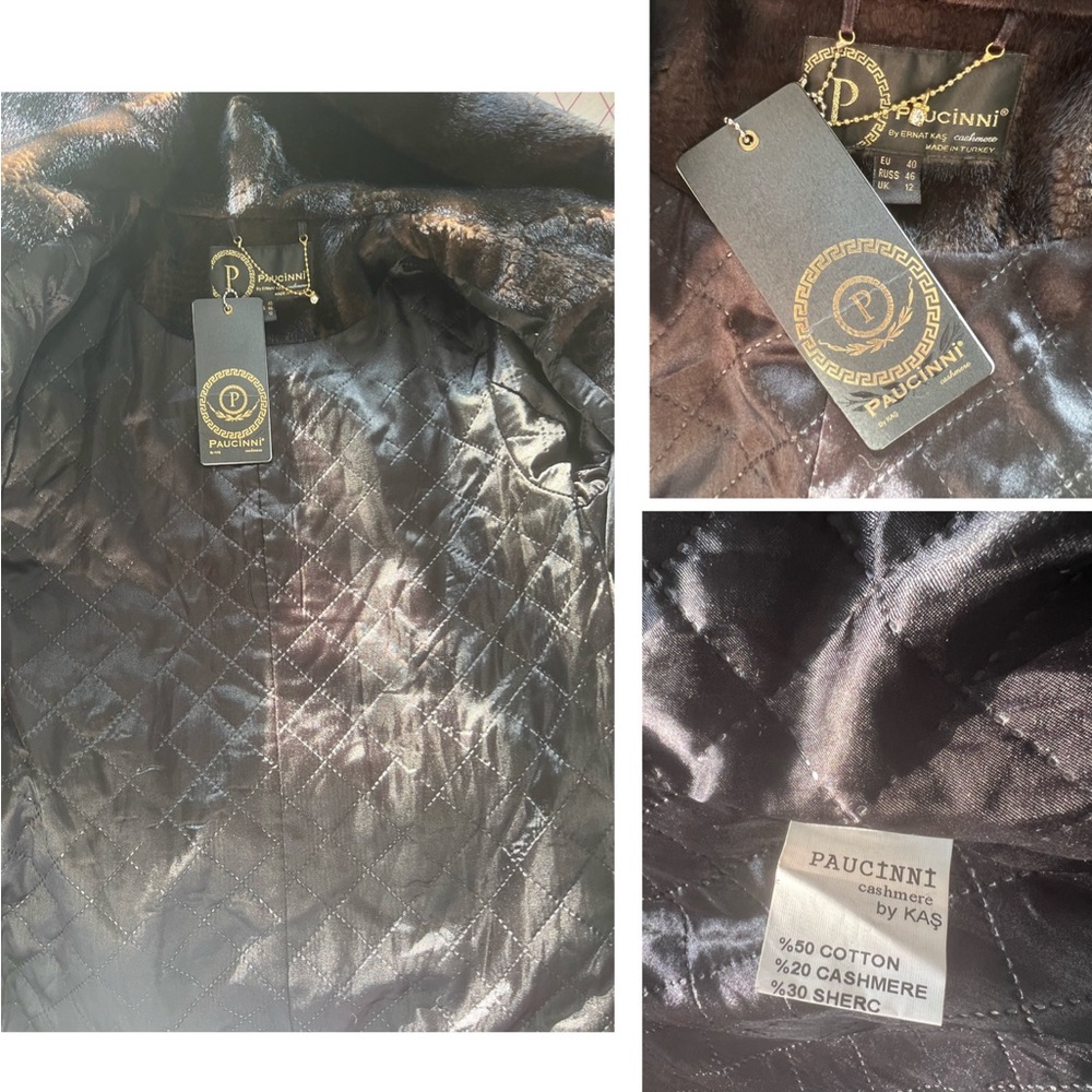NWT WOMEN WINTER COAT HOODED SINGLE-BREASTED BELTED INSULATED JACKET LINED BROWN